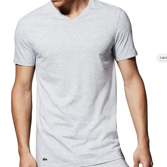 Lacoste Cotton V-Neck Tee, Pack of Tee, Pack of 3 - Picture 1 of 6